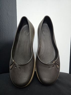 CROCS Women's Chocolate Brown Slip-On Ballet Flats